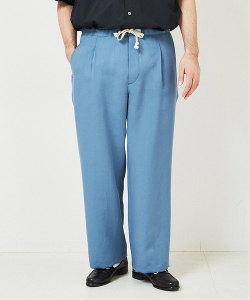 EDIFICE LA BOUCLE（エディフィスラブークル）の「【LA BOUCLE】オーバー イージーパンツ (キャンバス)（その他パンツ・メンズ・サックスブルー/アイボリー/グリーン・2/1/3）」の4枚目の写真