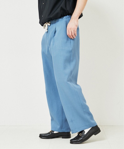 EDIFICE LA BOUCLE（エディフィスラブークル）の「【LA BOUCLE】オーバー イージーパンツ (キャンバス)（その他パンツ・メンズ・サックスブルー/アイボリー/グリーン・2/1/3）」の5枚目の写真