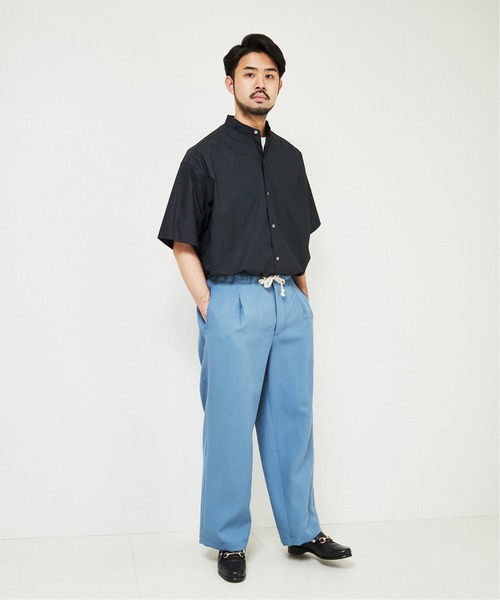 EDIFICE LA BOUCLE（エディフィスラブークル）の「【LA BOUCLE】オーバー イージーパンツ (キャンバス)（その他パンツ・メンズ・サックスブルー/アイボリー/グリーン・2/1/3）」の8枚目の写真