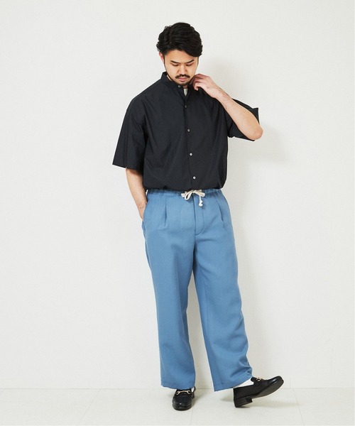 EDIFICE LA BOUCLE（エディフィスラブークル）の「【LA BOUCLE】オーバー イージーパンツ (キャンバス)（その他パンツ・メンズ・サックスブルー/アイボリー/グリーン・2/1/3）」の9枚目の写真