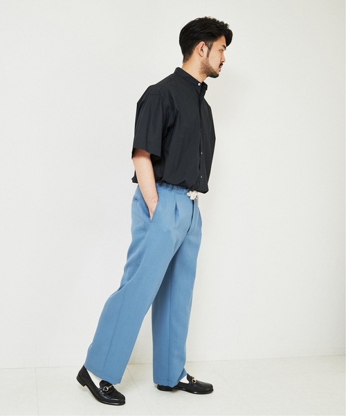 EDIFICE LA BOUCLE（エディフィスラブークル）の「【LA BOUCLE】オーバー イージーパンツ (キャンバス)（その他パンツ・メンズ・サックスブルー/アイボリー/グリーン・2/1/3）」の10枚目の写真