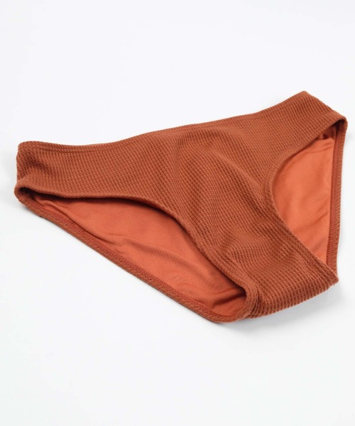 SEA DRESS（シードレス）の「ワッフル素材レースアップビキニ/水着セット（水着・レディース・アイボリー/テラコッタ/ブラック/ブルー/ライトブラウン・S/M/L/LL）」の19枚目の写真