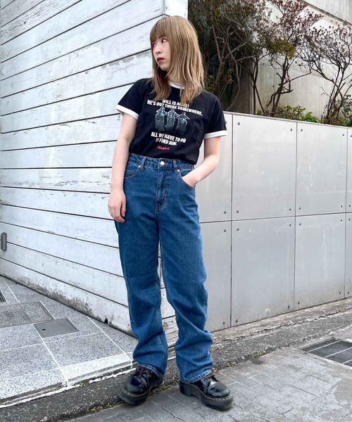X-girl(エックスガール)の「X-girl × STRANGER THINGS (エックスガール×ストレンジャー・シングス)BOYS リンガーTシャツ(Tシャツ/カットソー・レディース・イエロー/ブラック/ホワイト・S/M)」の21枚目の写真