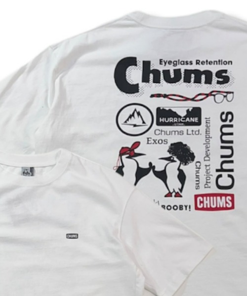 CHUMS（チャムス）の「【ムラサキスポーツ別注】CHUMS/チャムス ヘビーウエイト オーバーサイズ バックプリントTシャツ/Archive Logo T-Shirt CH01-2100（Tシャツ/カットソー・メンズ・ホワイト/ベージュ/ブラック・L/S/XL/M）」の2枚目の写真
