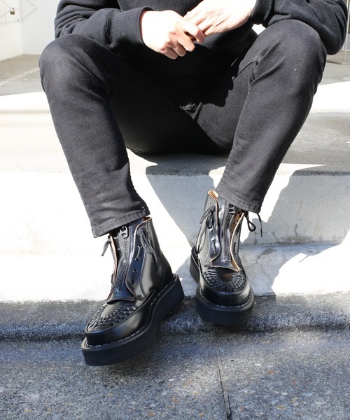 GEORGE COX（ジョージコックス）の「ジョージコックス ハイカットレースアップ ブーツ 2Way HI ギブソン・ビブラム ブランド コラボ（ブーツ・メンズ・ブラック・UK10/UK7/UK8/UK9/UK6）」の5枚目の写真