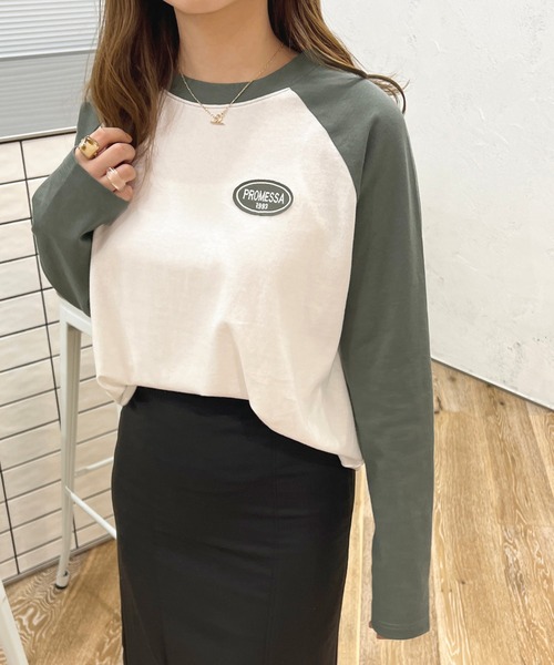 apres jour（アプレジュール）の「ラグランスリーブロンT【ZOZOTOWN限定アイテム】（Tシャツ/カットソー・レディース・マスタード/グリーン系その他/ブラック系その他・フリー/X-LARGE）」の10枚目の写真