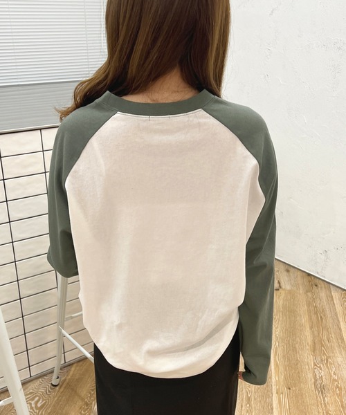 apres jour（アプレジュール）の「ラグランスリーブロンT【ZOZOTOWN限定アイテム】（Tシャツ/カットソー・レディース・マスタード/グリーン系その他/ブラック系その他・フリー/X-LARGE）」の13枚目の写真