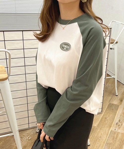 apres jour（アプレジュール）の「ラグランスリーブロンT【ZOZOTOWN限定アイテム】（Tシャツ/カットソー・レディース・マスタード/グリーン系その他/ブラック系その他・フリー/X-LARGE）」の11枚目の写真