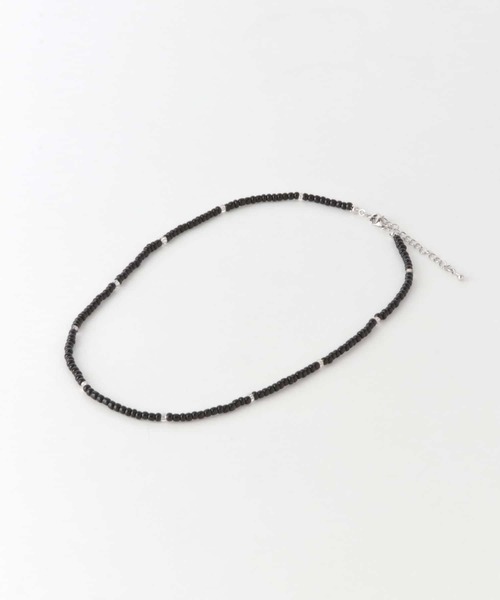 SENSE OF PLACE by URBAN RESEARCH（センスオブプレイスバイアーバンリサーチ）の「ビーズネックレス（ネックレス・メンズ・ホワイト/ブラック・ONE）」の2枚目の写真