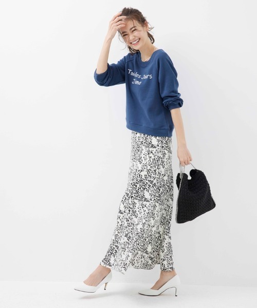 M.deux（エムドゥ）の「デシンプリントスカート（スカート・レディース・オフホワイト/ブラック・MEDIUM）」の19枚目の写真