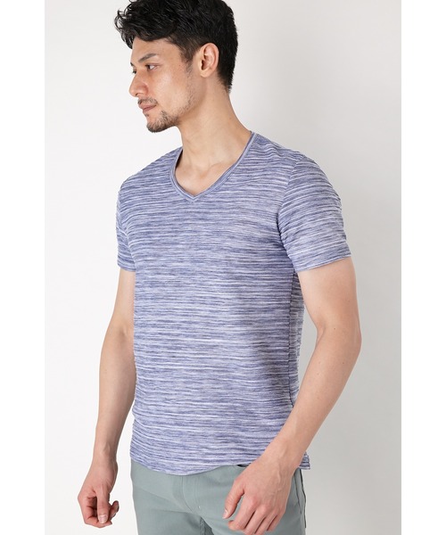 High Street Absタック天竺ボーダー半袖vネックカットソー Tシャツ カットソー High Street ハイストリート のファッション通販 Zozotown