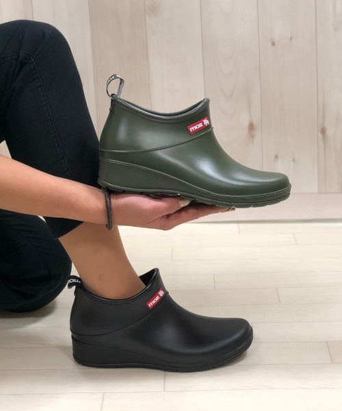 Noubel Voug Relax（ヌーベルヴォーグリラックス）の「モズmozショート丈レインブーツ（レインシューズ・レディース・ブラック/カーキ・LL/S/M/L）」の2枚目の写真