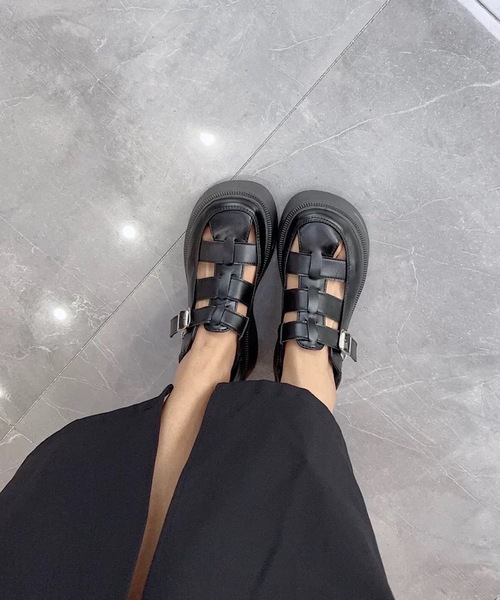 ANOTHER S（アナザーエス）の「厚底グルカサンダル（サンダル・レディース・ブラック/アイボリー・39/40/38/37）」の14枚目の写真