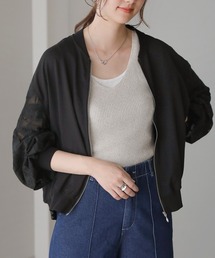 袖刺繍ブルゾン