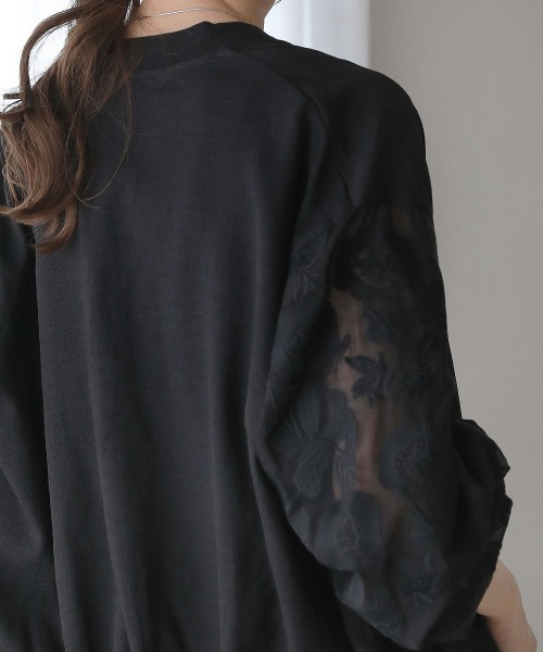 Bou Jeloud(ブージュルード)の「袖刺繍ブルゾン(ブルゾン・レディース・ブラック/グレイッシュベージュ・38)」の6枚目の写真