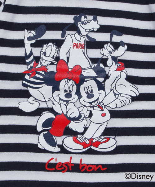 X-girl Stages（エックスガールステージス）の「【Disney（ディズニー）】STRIPED L/S TEE Disney ALLSTAR  (4Ｔ～7T)（Tシャツ/カットソー・キッズ・ホワイト/レッド・7T/6T/4T/5T）」の4枚目の写真