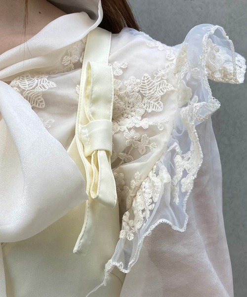 Voyage titty&Co.PETIT（ボヤージュティティアンドコープチ）の「【Voyage titty&Co. PETIT】リボンジャンスカ（ワンピース・レディース・アイボリー/ブラック・FREE）」の4枚目の写真