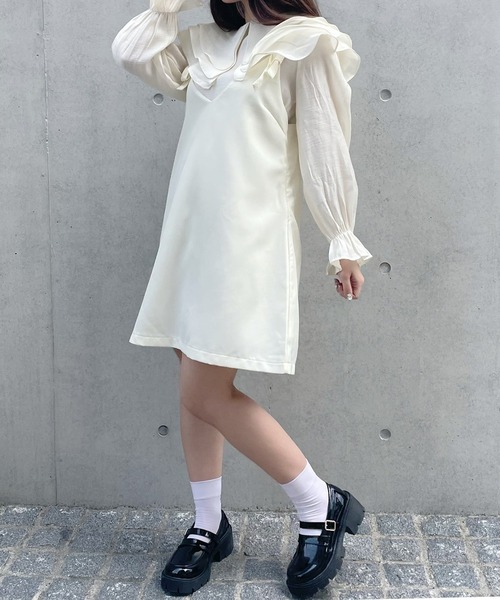 Voyage titty&Co.PETIT（ボヤージュティティアンドコープチ）の「【Voyage titty&Co. PETIT】リボンジャンスカ（ワンピース・レディース・アイボリー/ブラック・FREE）」の6枚目の写真