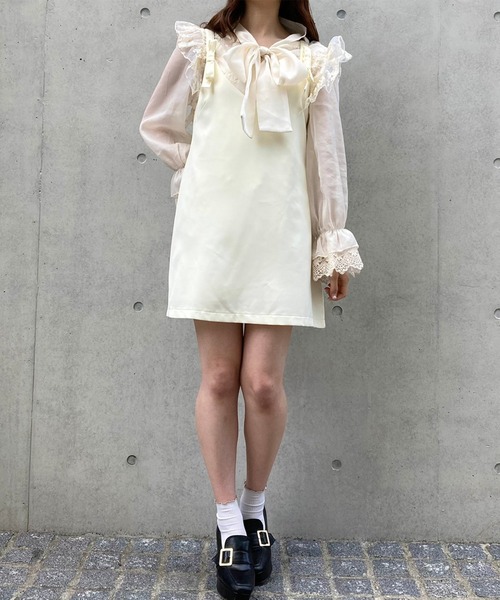 Voyage titty&Co.PETIT（ボヤージュティティアンドコープチ）の「【Voyage titty&Co. PETIT】リボンジャンスカ（ワンピース・レディース・アイボリー/ブラック・FREE）」の8枚目の写真