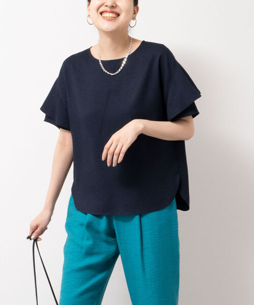 「NOLLEY'S」 半袖ブラウス 36 ネイビー レディース NOLLEY'S ノーリーズ ネイビー 半袖ブラウス - メルカリ