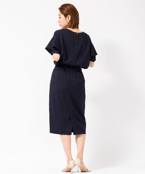NOLLEY’S(ノーリーズ)の「【新色追加】リネンライク半袖ブラウス(シャツ/ブラウス・レディース・チャコールグレー/ネイビー/ラベンダー/オフホワイト/カーキ・34/36/38)」の19枚目の写真