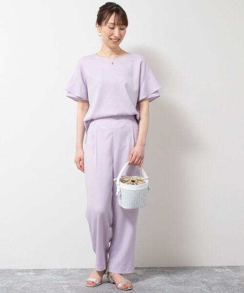 セール】【新色追加】リネンライク半袖ブラウス（シャツ