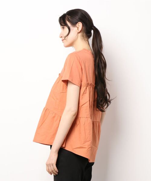 HONEYSUCKLE ROSE（ハニーサックルローズ）の「【HONEYSUCKLE ROSE】ティアードカットソー（Tシャツ/カットソー・レディース・ホワイト/オレンジ/ダークグレー・M/L）」の15枚目の写真