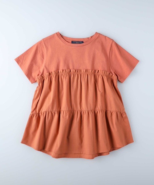 HONEYSUCKLE ROSE（ハニーサックルローズ）の「【HONEYSUCKLE ROSE】ティアードカットソー（Tシャツ/カットソー・レディース・ホワイト/オレンジ/ダークグレー・M/L）」の4枚目の写真