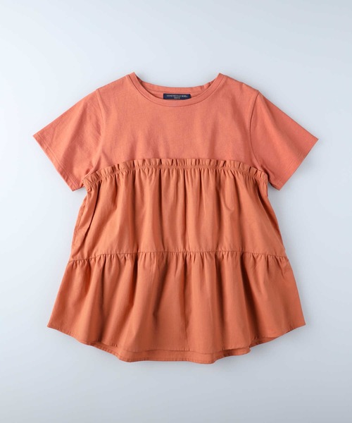 HONEYSUCKLE ROSE（ハニーサックルローズ）の「【HONEYSUCKLE ROSE】ティアードカットソー（Tシャツ/カットソー・レディース・ホワイト/オレンジ/ダークグレー・M/L）」の6枚目の写真