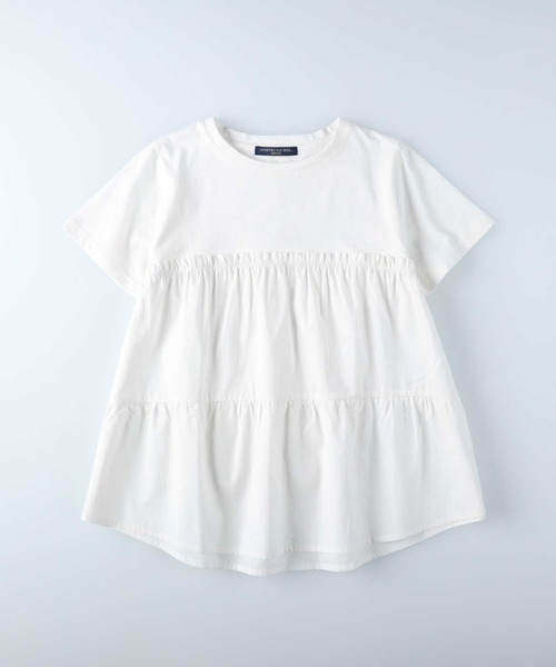 HONEYSUCKLE ROSE（ハニーサックルローズ）の「【HONEYSUCKLE ROSE】ティアードカットソー（Tシャツ/カットソー・レディース・ホワイト/オレンジ/ダークグレー・M/L）」の10枚目の写真