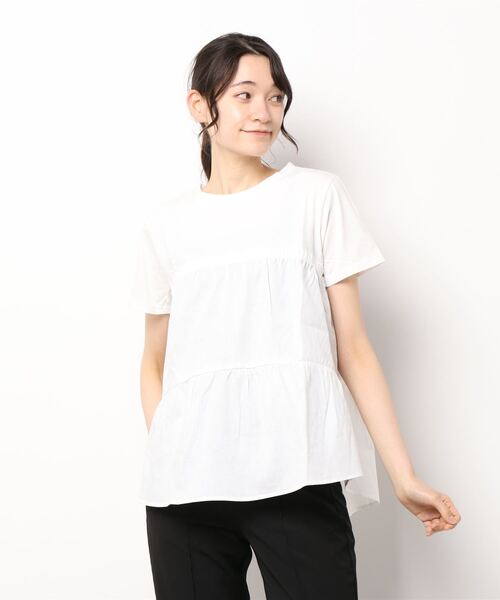 HONEYSUCKLE ROSE（ハニーサックルローズ）の「【HONEYSUCKLE ROSE】ティアードカットソー（Tシャツ/カットソー・レディース・ホワイト/オレンジ/ダークグレー・M/L）」の13枚目の写真