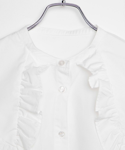 WEGO（ウィゴー）の「WEGO/三角襟フリルブラウス（シャツ/ブラウス・レディース・ホワイト・FREE）」の3枚目の写真