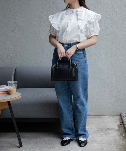 WEGO（ウィゴー）の「WEGO/三角襟フリルブラウス（シャツ/ブラウス・レディース・ホワイト・FREE）」の12枚目の写真