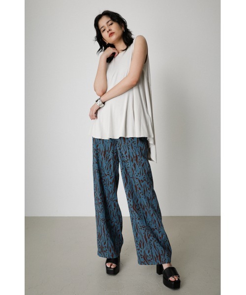 AZUL by moussy（アズールバイマウジー）の「LINEN TOUCH ZEBRA PANTS/リネンタッチゼブラパンツ（その他パンツ・レディース・ホワイト系その他/ブルー系その他・SMALL/MEDIUM）」の22枚目の写真