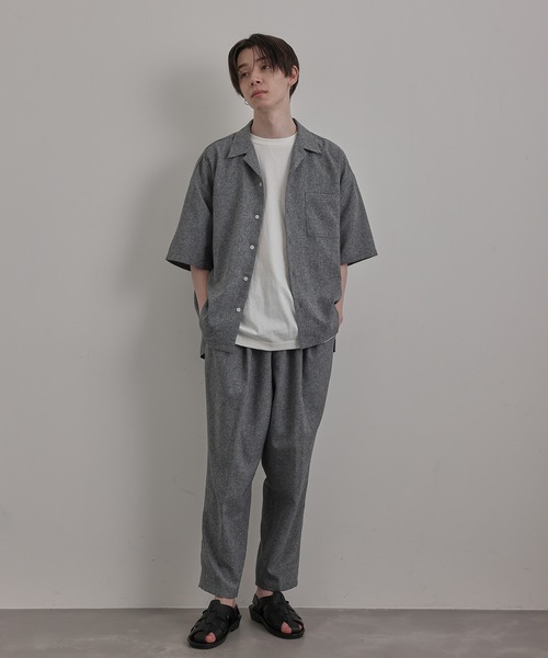 リネンライクアンクルリラックスパンツ