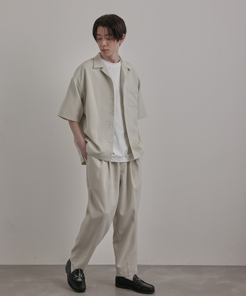 リネンライクアンクルリラックスパンツ