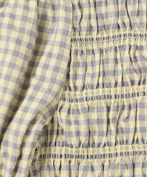 mysty woman(ミスティウーマン)の「無地/チェック柄ショートブラウス 294691(シャツ/ブラウス・レディース・ブラック/アイボリー/グリーン系/イエロー系・FREE)」の11枚目の写真