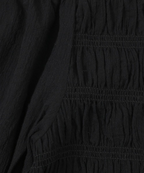 mysty woman(ミスティウーマン)の「無地/チェック柄ショートブラウス 294691(シャツ/ブラウス・レディース・ブラック/アイボリー/グリーン系/イエロー系・FREE)」の14枚目の写真