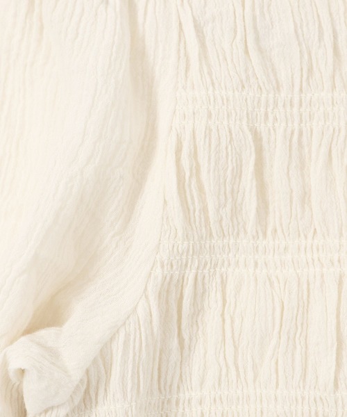 mysty woman(ミスティウーマン)の「無地/チェック柄ショートブラウス 294691(シャツ/ブラウス・レディース・ブラック/アイボリー/グリーン系/イエロー系・FREE)」の7枚目の写真