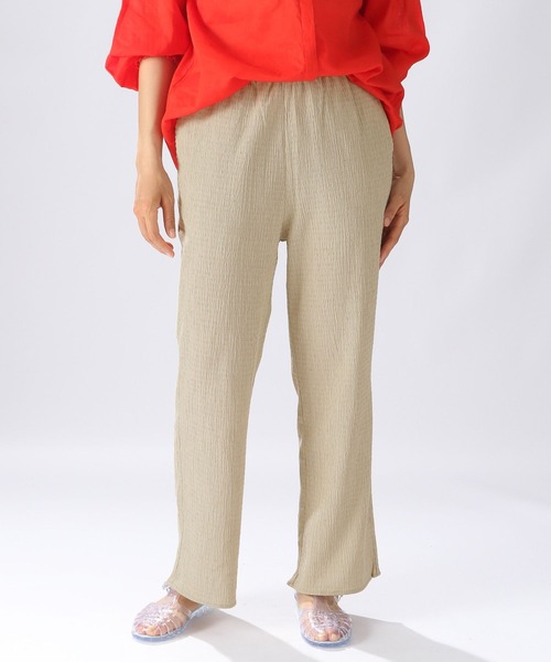 niko and...（ニコアンド）の「クシュクシュドライイージーパンツ（その他パンツ・レディース・ブラック/ブラウン/ブルー/マルーン/チャコール/グリーン/スカイブルー/ナチュラル/マジェンタ・MEDIUM/LARGE）」の5枚目の写真