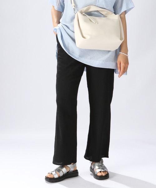 niko and...（ニコアンド）の「クシュクシュドライイージーパンツ（その他パンツ・レディース・ブラック/ブラウン/ブルー/マルーン/チャコール/グリーン/スカイブルー/ナチュラル/マジェンタ・MEDIUM/LARGE）」の3枚目の写真