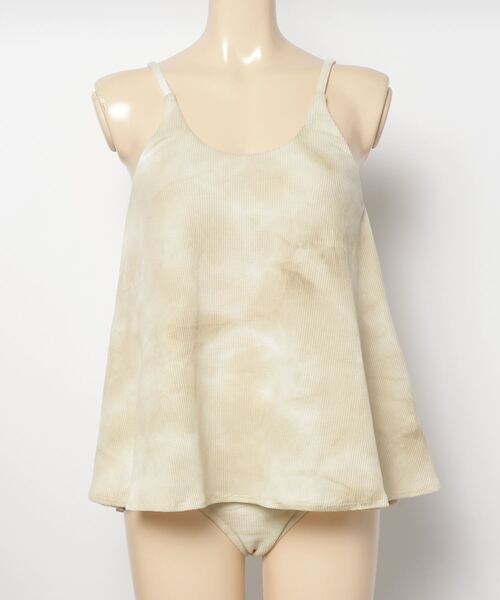 Ocean Pacific（オーシャンパシフィック）の「OP/オーピー タイダイ柄/キャミソール型/パンツ付き３点セットビキニ   522808（水着・レディース・ベージュ/グレー/ブルー・M/L）」の6枚目の写真