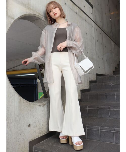 MURUA（ムルーア）の「クリアスクエアバッグ（ハンドバッグ・レディース・ホワイト/ブラック・FREE）」の6枚目の写真