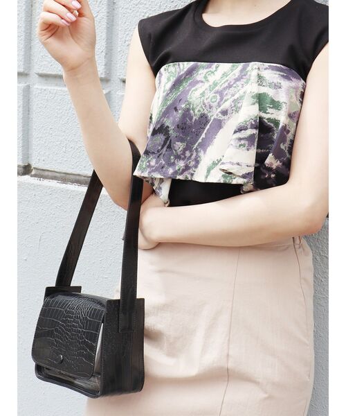 MURUA（ムルーア）の「クリアスクエアバッグ（ハンドバッグ・レディース・ホワイト/ブラック・FREE）」の8枚目の写真