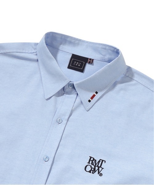 ROMANTIC CROWN(ロマンティッククラウン)の「【ROMANTIC CROWN】RECENT LOGO OXFORD SHIRT / ロマンティッククラウン リセント ロゴ オックスフォード シャツ(シャツ/ブラウス・メンズ・ブルー/スカイブルー/ホワイト・SMALL/LARGE/MEDIUM/X-LARGE)」の5枚目の写真