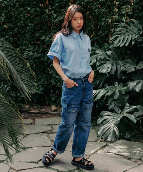 ★人気★【ROMANTIC CROWN】★RECENT LOGO OXFORD SHIR.T★ ROMANTIC CROWN（ロマンティッククラウン）の「【ROMANTIC CROWN