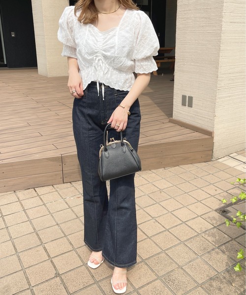 apres jour(アプレジュール)の「チロルブラウス【ZOZOTOWN限定アイテム】(シャツ/ブラウス・レディース・ブラック/オフホワイト/ライトピンク・X-LARGE/フリー)」の9枚目の写真