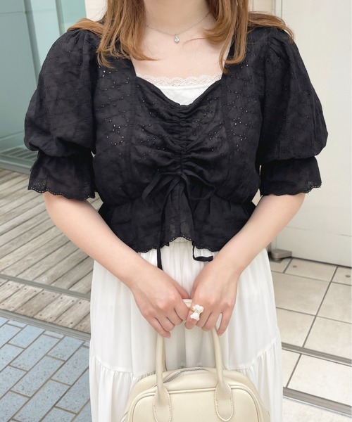 apres jour(アプレジュール)の「チロルブラウス【ZOZOTOWN限定アイテム】(シャツ/ブラウス・レディース・ブラック/オフホワイト/ライトピンク・X-LARGE/フリー)」の11枚目の写真