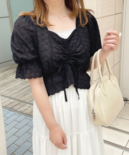apres jour(アプレジュール)の「チロルブラウス【ZOZOTOWN限定アイテム】(シャツ/ブラウス・レディース・ブラック/オフホワイト/ライトピンク・X-LARGE/フリー)」の14枚目の写真