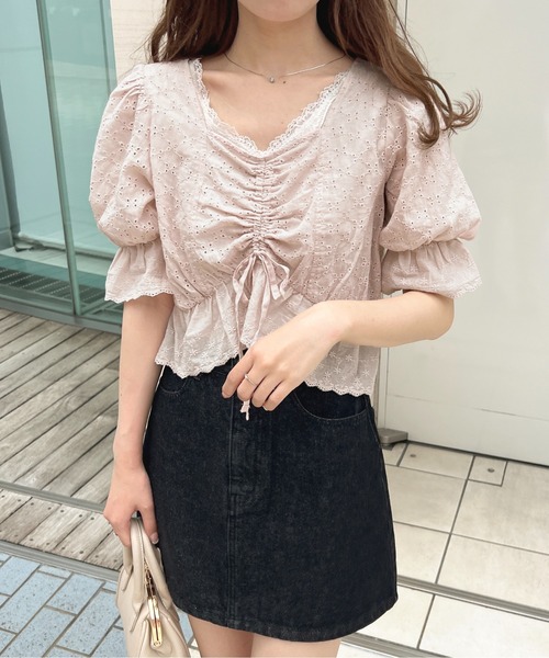 apres jour(アプレジュール)の「チロルブラウス【ZOZOTOWN限定アイテム】(シャツ/ブラウス・レディース・ブラック/オフホワイト/ライトピンク・X-LARGE/フリー)」の19枚目の写真